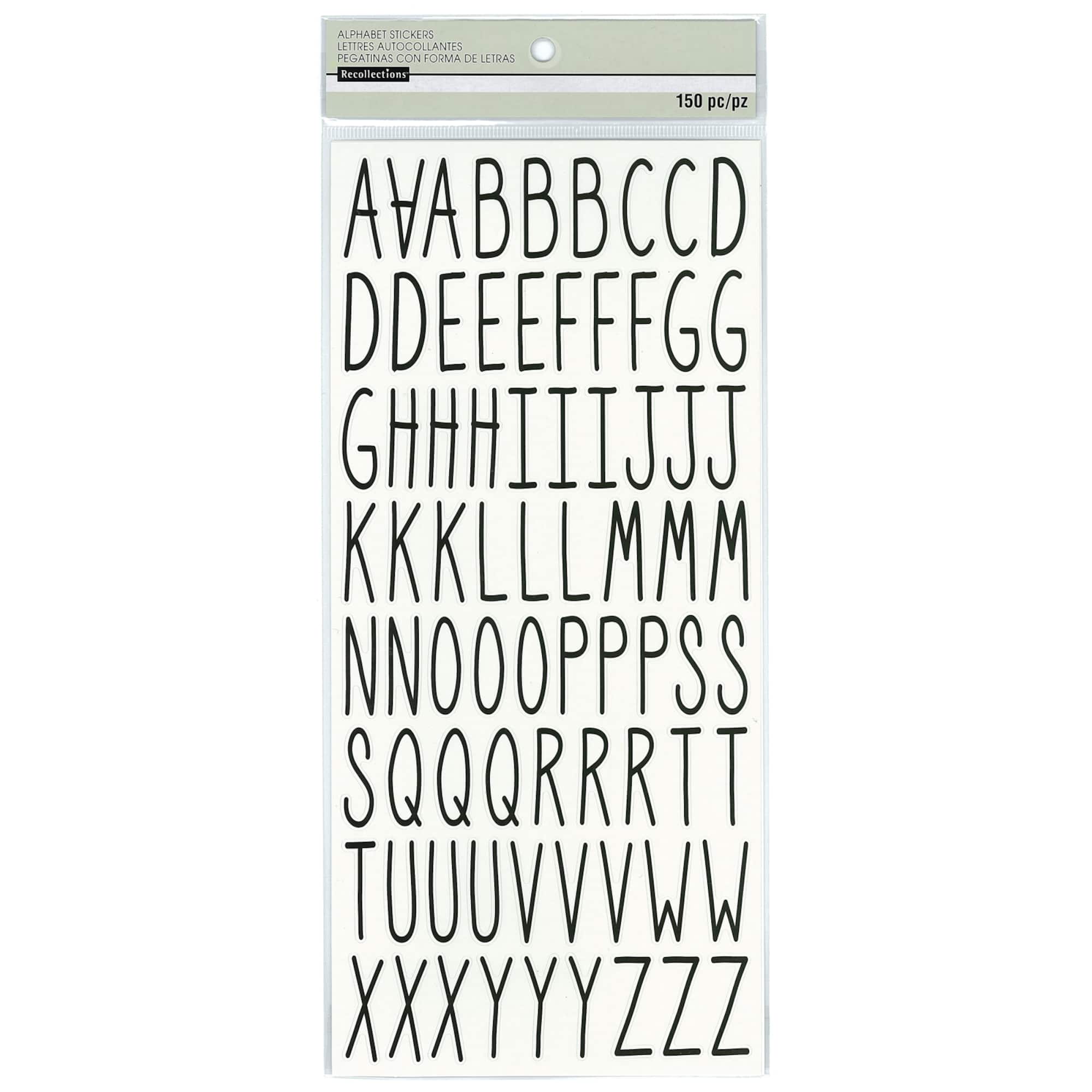 Black Narrow Alphabet Stickers by Recollections™